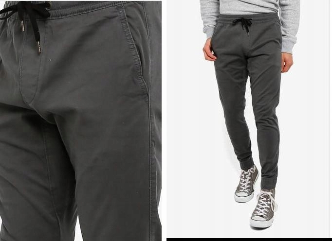 A008F7 Hollister SPODNIE JOGGERY SZARE XL