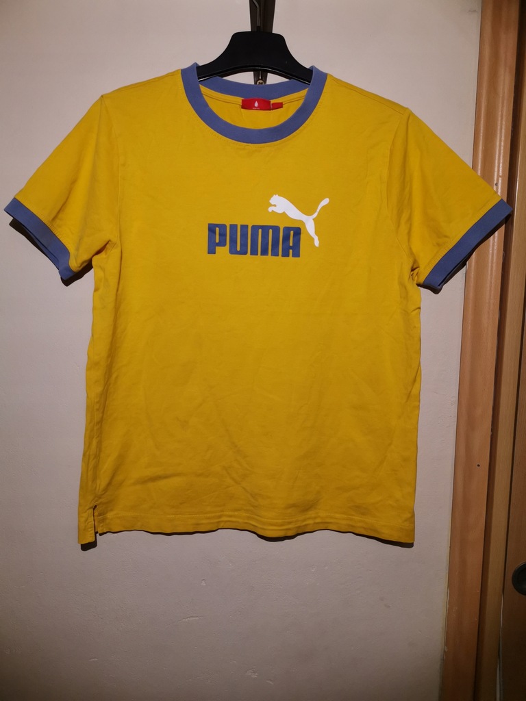 Koszulka PUMA T-shirt bluzka żółta niebieska XL 14