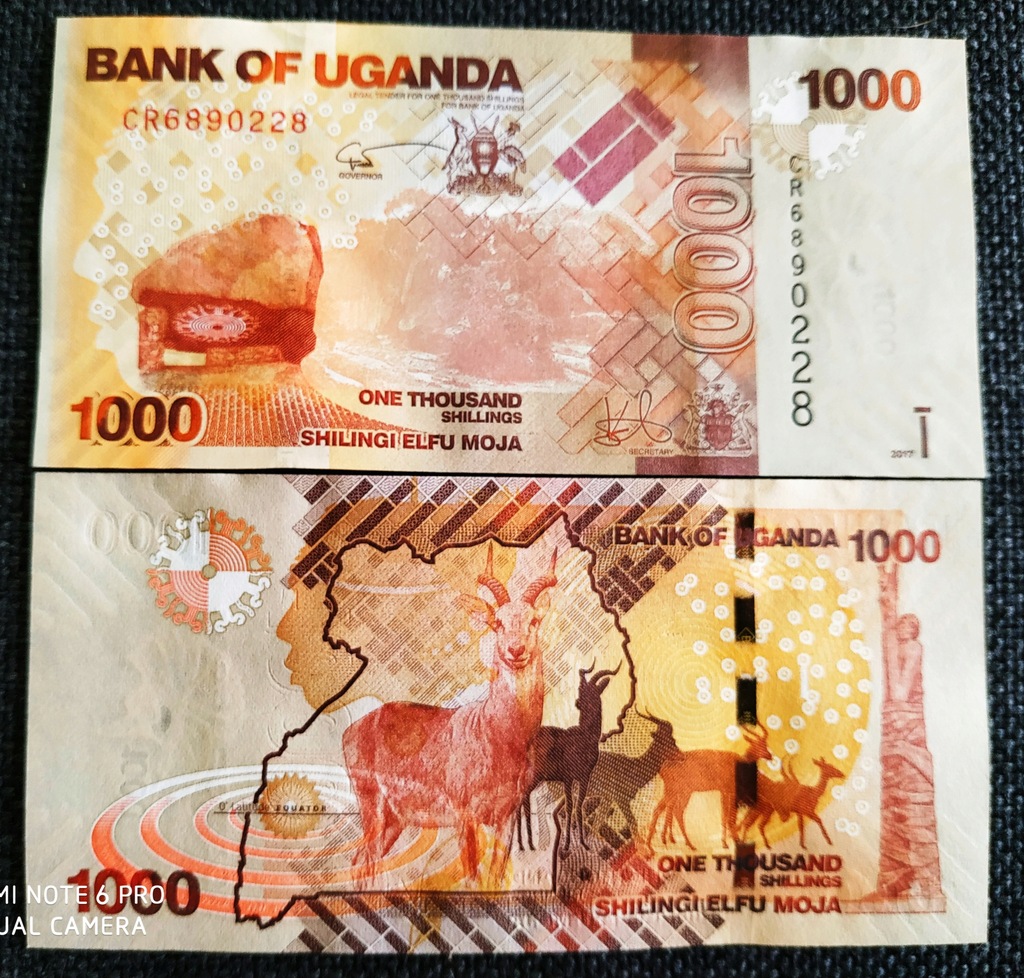 $1000 szyling UGANDA 2013 stan UNC $