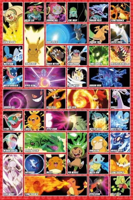Pokemon: Plakat - Ataki Pokemon