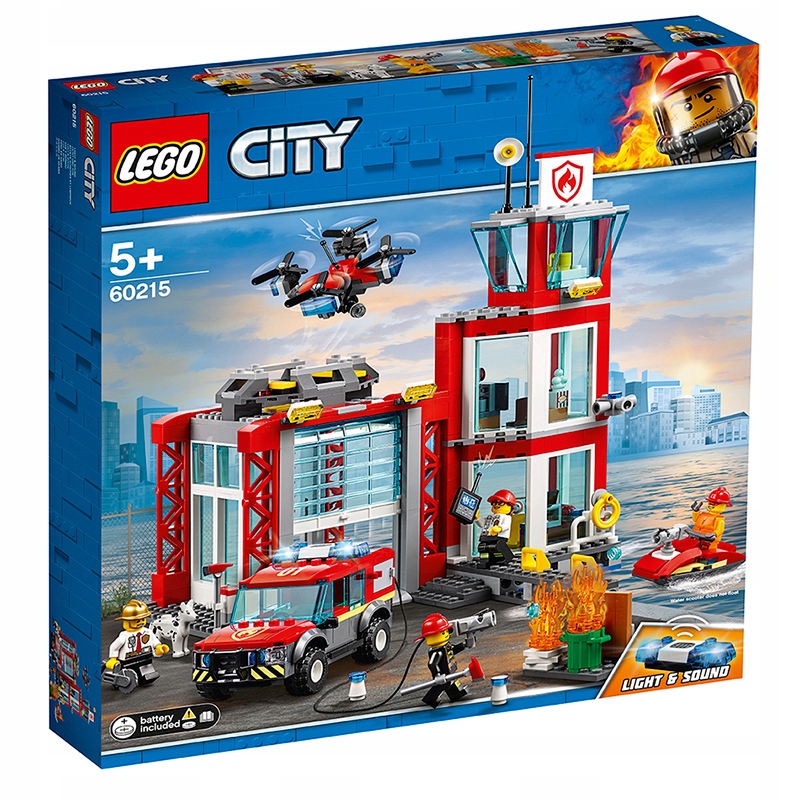 Lego City Fire Station Klocki dla dzieci Zabawki