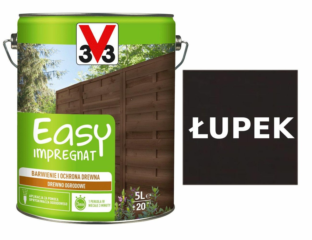 V33 3V3 Easy Impregnat do drewna ŁUPEK 5L