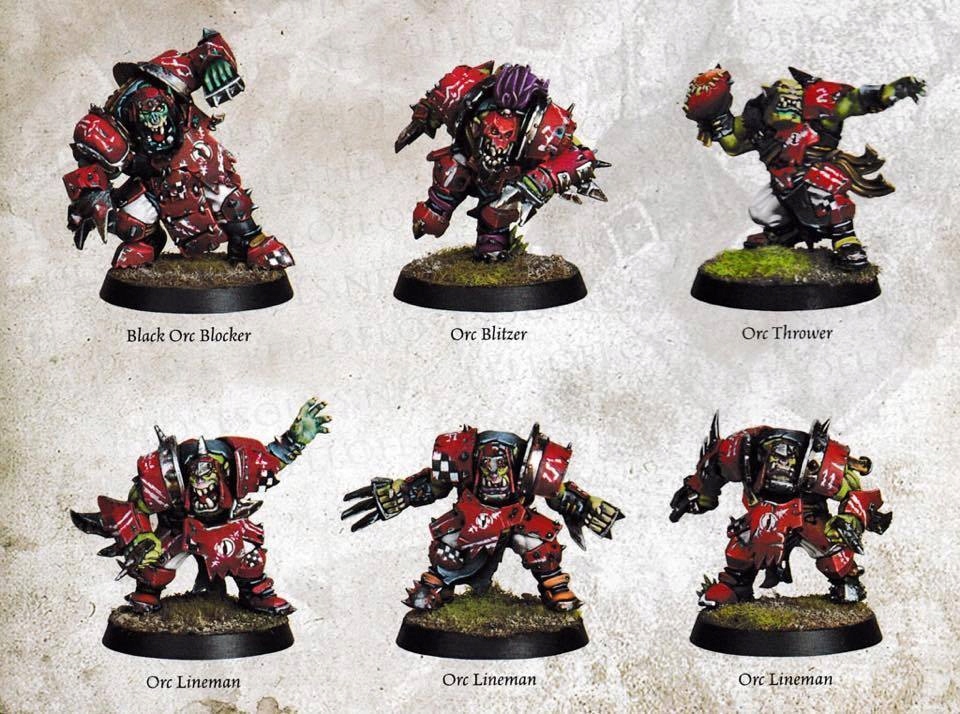 Blood Bowl The Gouged Eye ORC Team - połowa