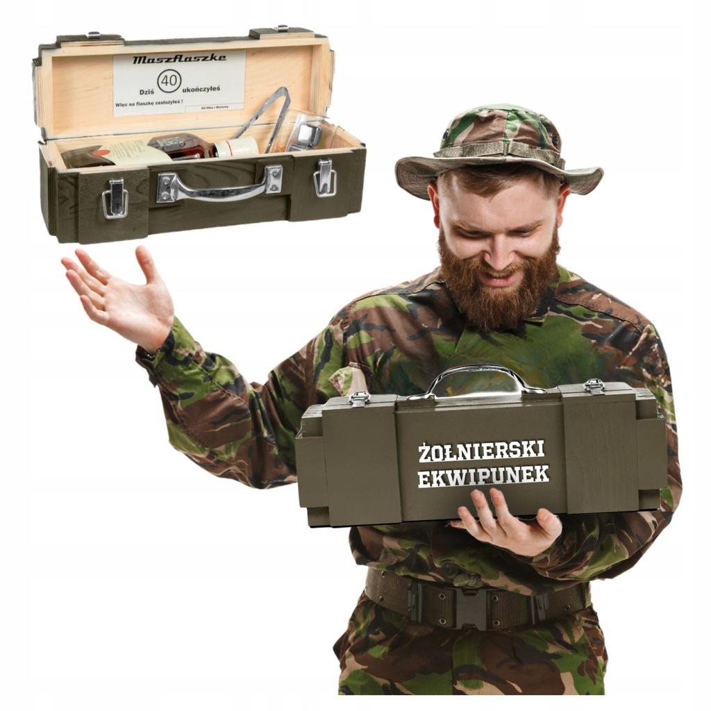 Gadzet militarny dla wojska wojskowego skrzynka pojemnik na nóż whisky