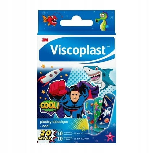 Viscoplast Plastry Cool, dekor. pl. d.dzieci,20szt