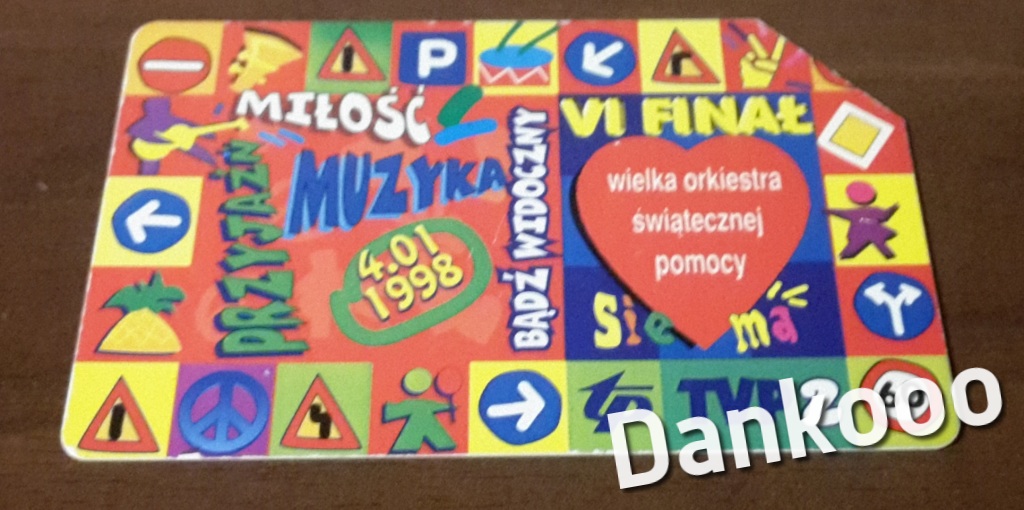 VI Finał 1998 Miłość Przyjaźń  Muzyka Karta