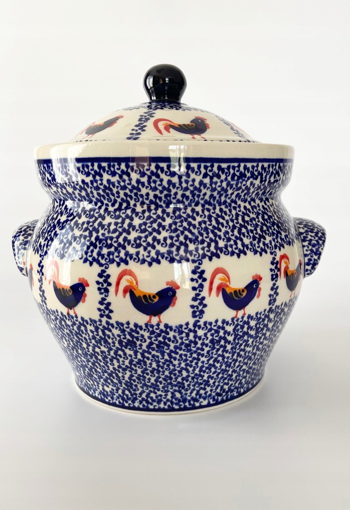 Pitcher In Ceramica Artistica Bolesławiec - Motivo Screpolato Tradizionale Polacco, Perfetto Per Latte E Bevande