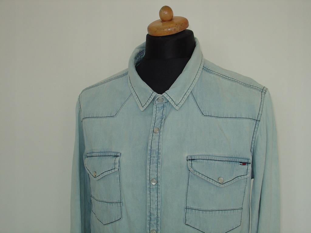 TOMMY HILFIGER JEANSOWA KOSZULA DENIM MĘSKA L