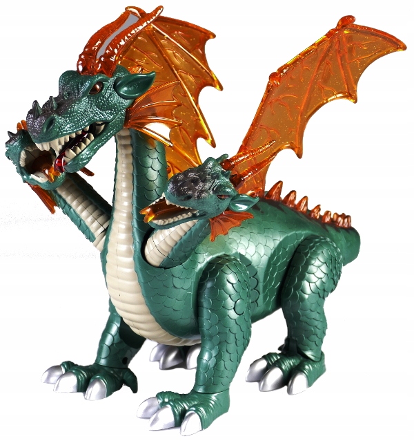 SMOK TRÓJGŁOWY XXL Duży dragon figurka z dźwiękiem