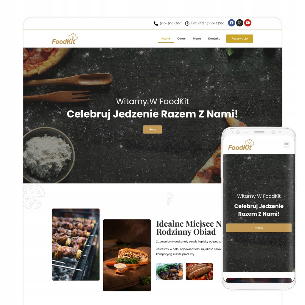 Restauracja - Gotowa strona internetowa