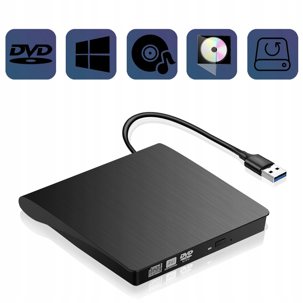 Купить ВНЕШНИЙ ПОРТАТИВНЫЙ ПРИВОД DVD-RW С USB 3.0: отзывы, фото, характеристики в интерне-магазине Aredi.ru