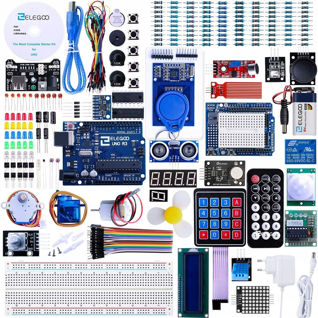 ELEGOO UNO R3 Ultimate Starter Kit, kompatybilny z Arduino IDE