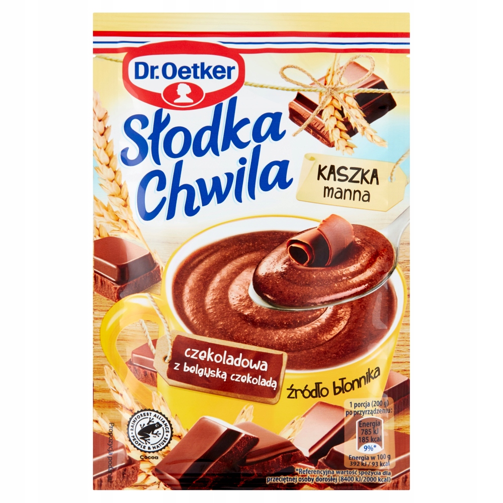 Dr.Oetker Słodka Chwila Kaszka Manna Czekoladowa Z Belgijską Czekoladą 50 G