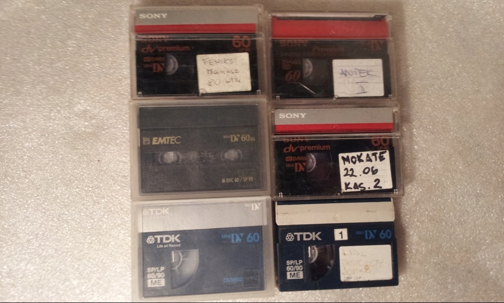 6 x kaseta taśma MiniDV- 3x SONY 2x TDK...
