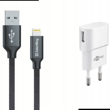 Ładowarka USB + Apple Lightning Kabel do IPhone
