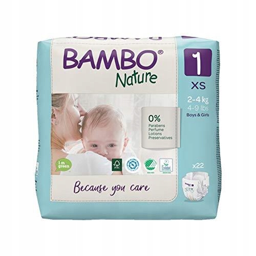 Pieluszki Bambo Nature Premium Eco, rozmiar 1 (4-9