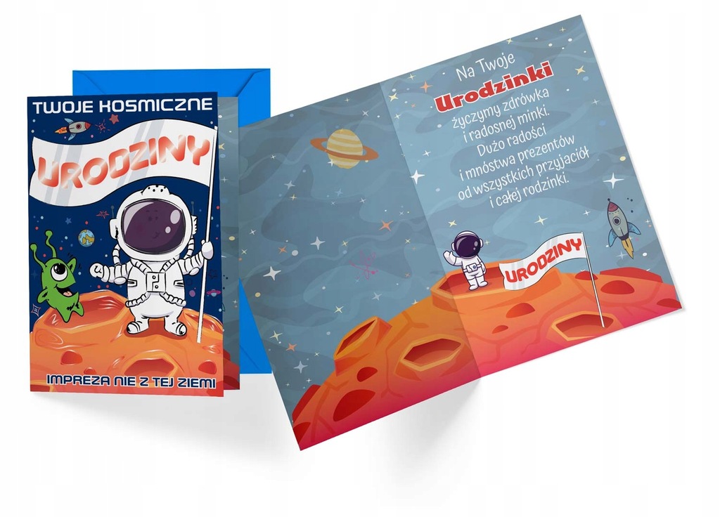 Karnet Urodziny dziecięce, astronauta PR-410