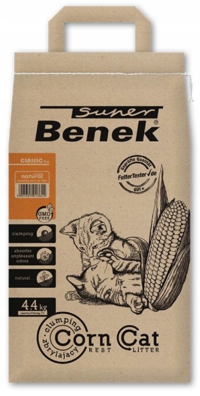 Żwirek Super Benek Corn Cat 7l ZBRYLAJĄCY