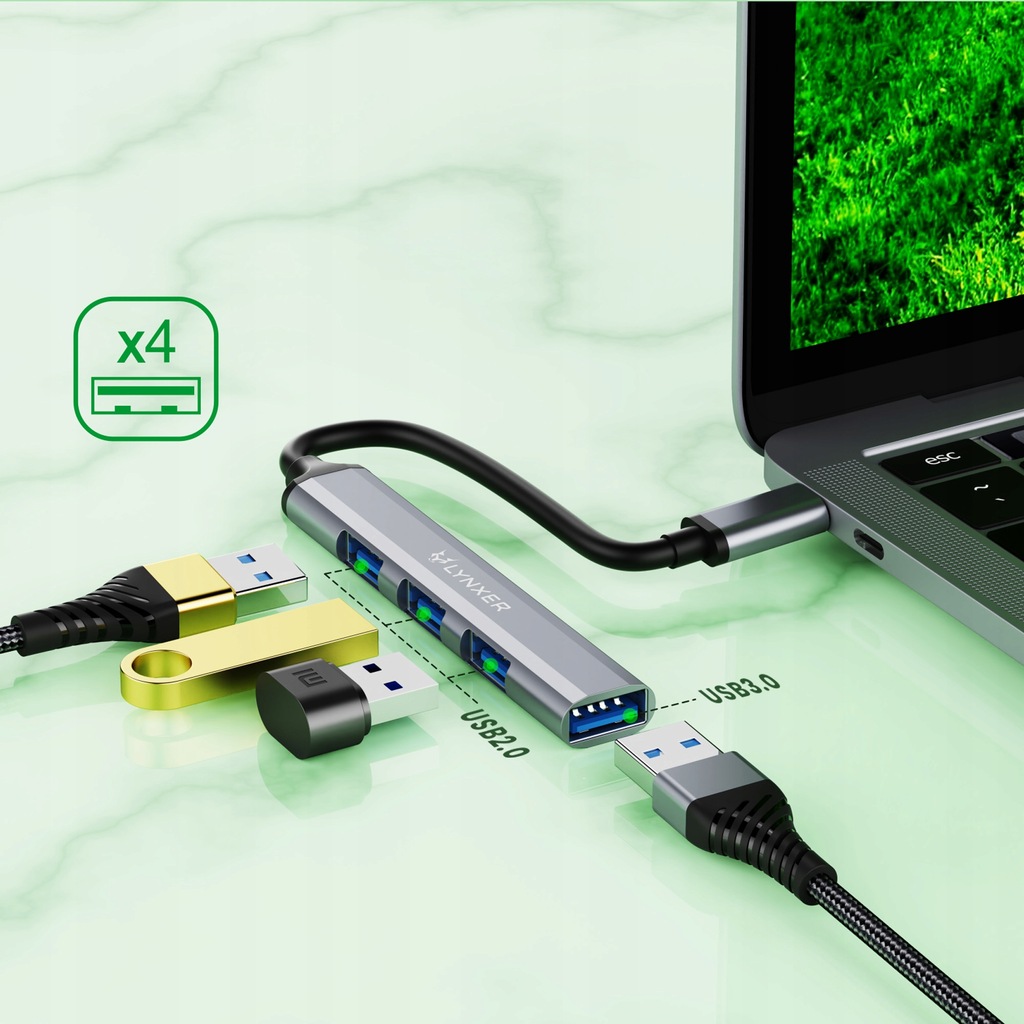 Купить USB-C HUB — 4 USB-РАЗВЕТВИТЕЛЯ АДАПТЕРА: отзывы, фото, характеристики в интерне-магазине Aredi.ru