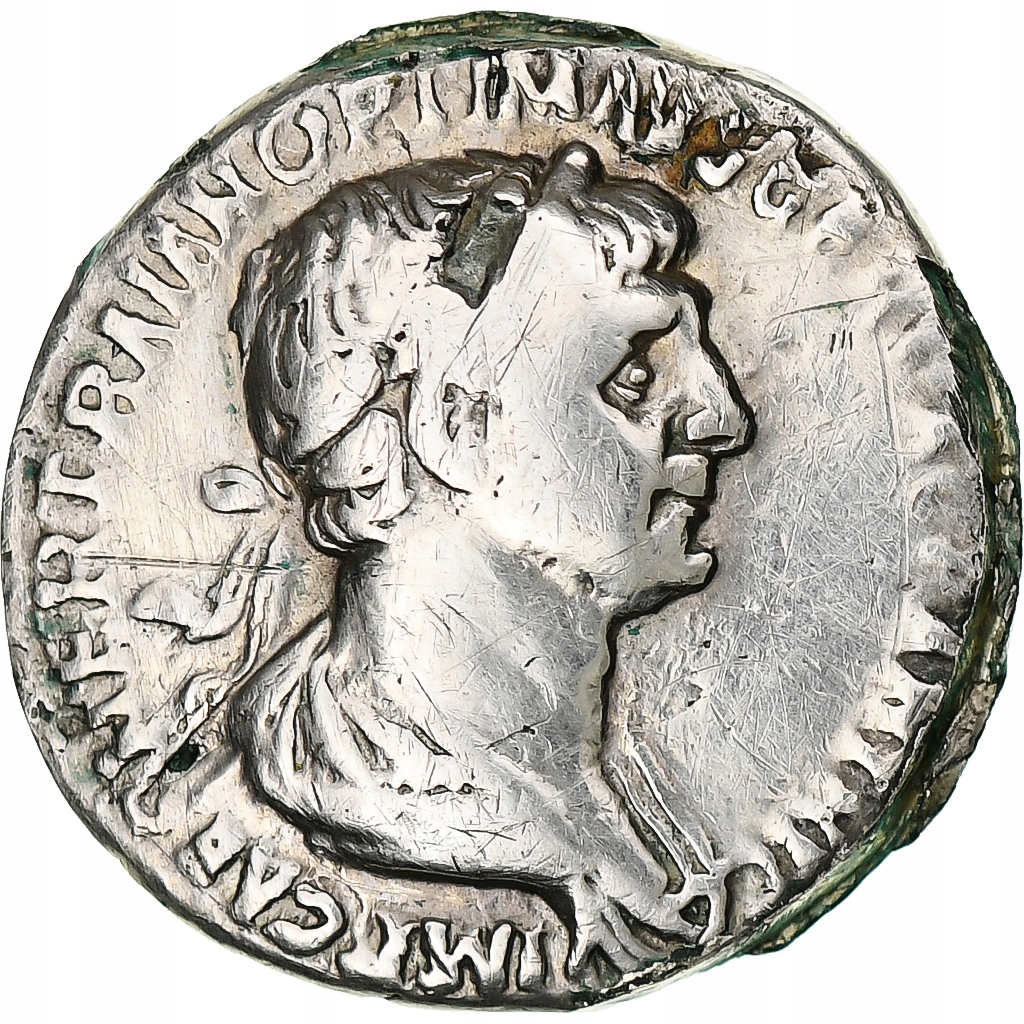 Trajan, Denarius, 114-117, Rome, Srebro, VF(30-35)