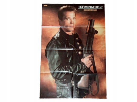 Stary plakat dwustronny Terminator 2 / Roxette