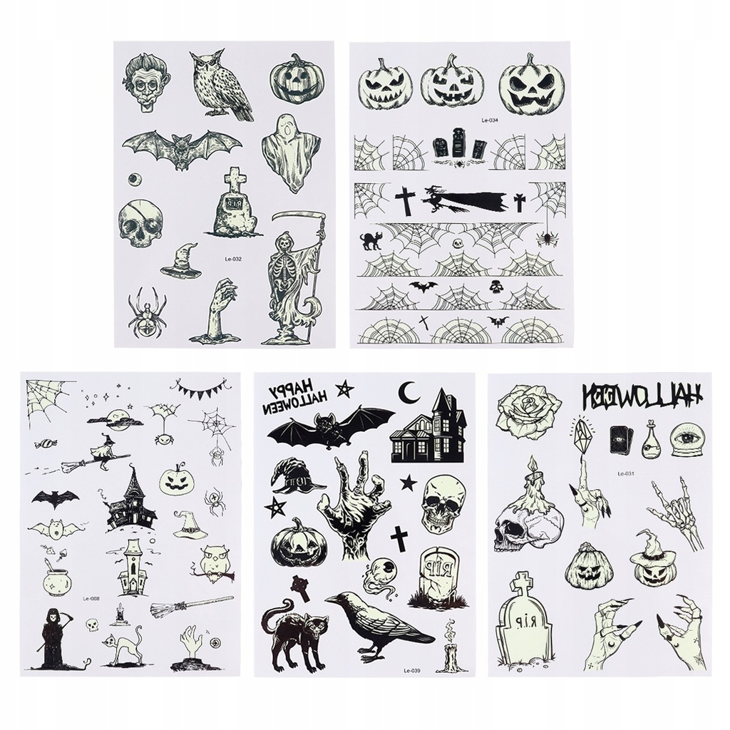5 sztuk Halloween Luminous Sticker Parodia