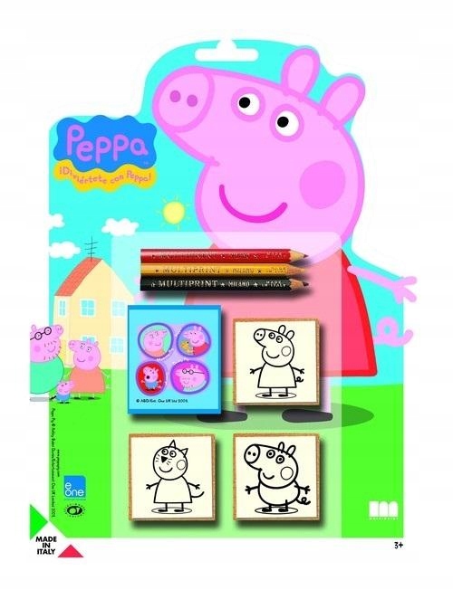 ŚWINKA PEPPA - PIECZĄTKI BLISTER SHAPED 3SZT -