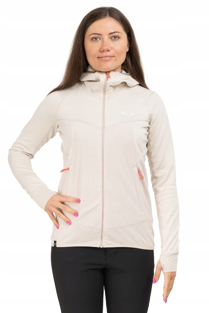 Bluza trekkingowa damska Salewa Puez hybrid pl full zip hoody-oatmeal 38_M