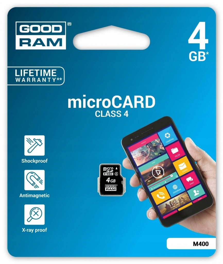 KARTA PAMIĘCI GOODRAM CLASS4 MICROSD 4GB SDHC