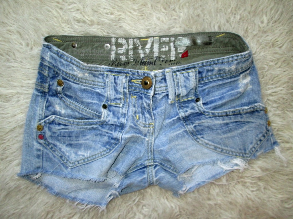 river island___dżinsowe spodenki szorty jeans __34