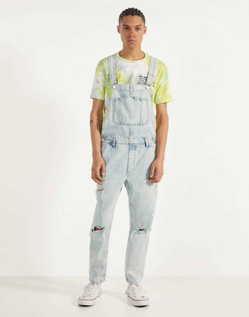 03Y074 BERSHKA__NW7 OGRODNICZKI JEANS__M