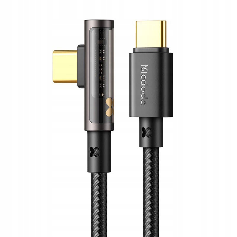 Kabel kątowy Mcdodo Prism CA-3401 USB-C/USB-C 100W, 1.8m (czarny)