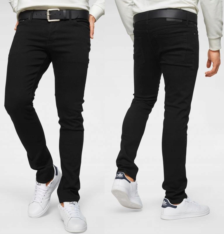 JACK&JONES CZARNE MĘSKIE SPODNIE W36 L32