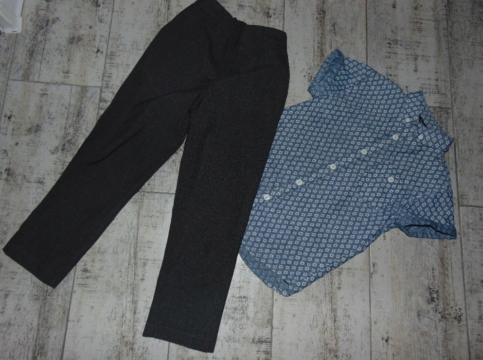 Spodnie garniturowe+koszula 104-110cm