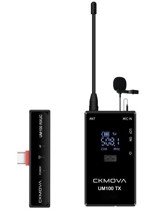 CKMOVA UM100 Kit3 - Pojedyńczy bezprzewodowy zestaw z mikrofonem krawatowym