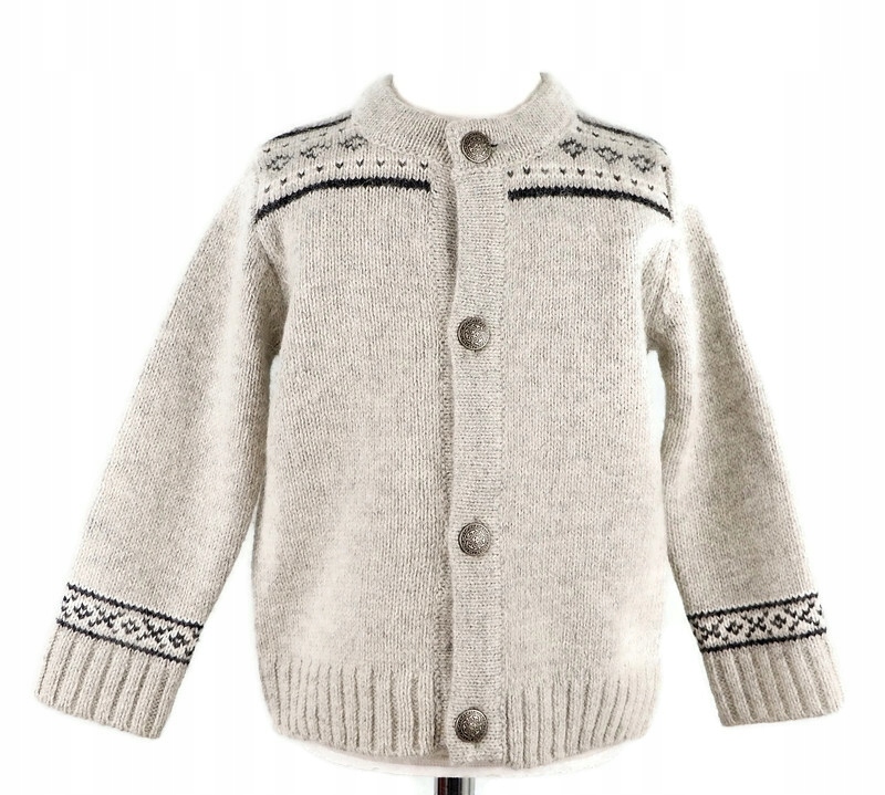 NORSK sweter kardigan wełna lambswool 86 92 jnowy