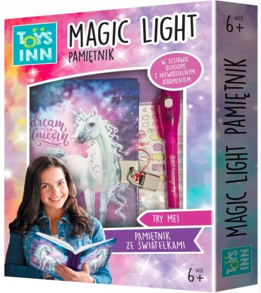 Pamiętnik Magic Light Unicorn PREZENT NA ŚWIĘTA