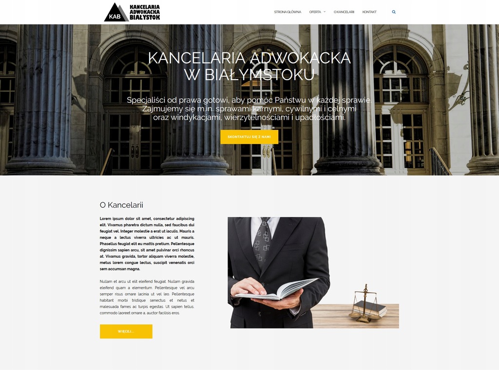 prawnik-bialystok.pl domena dla prawnika + strona
