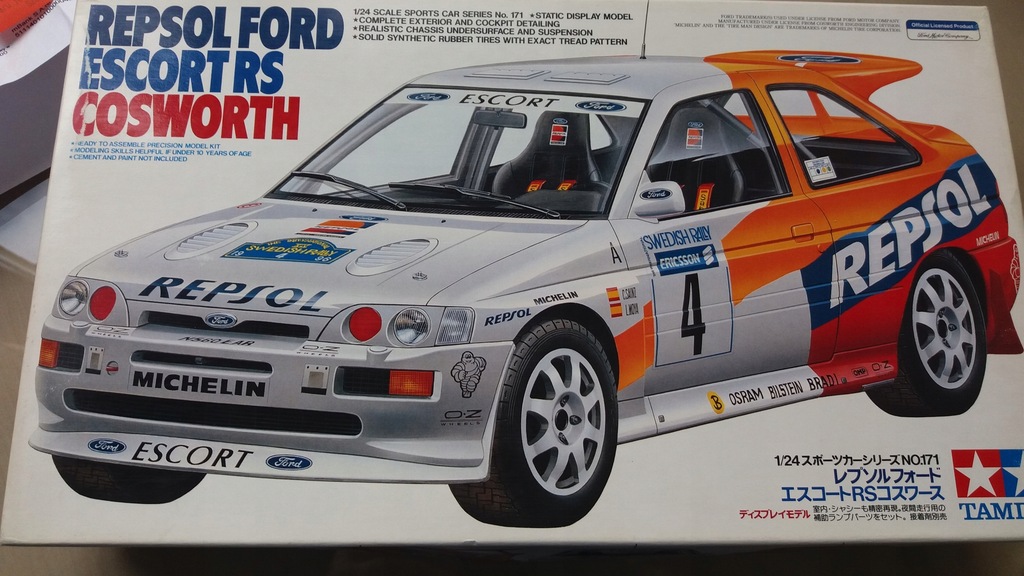 Ford Escort Cosworth RS 1/24+ transkit WRC +decal