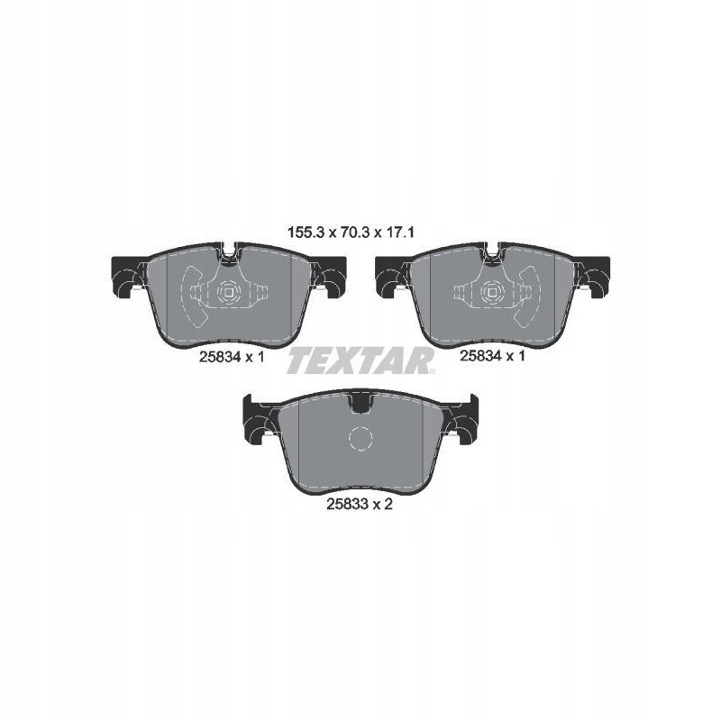 Klocki hamulcowe Przód dla Citroen C4 Peugeot 308 TEXTAR 2583401