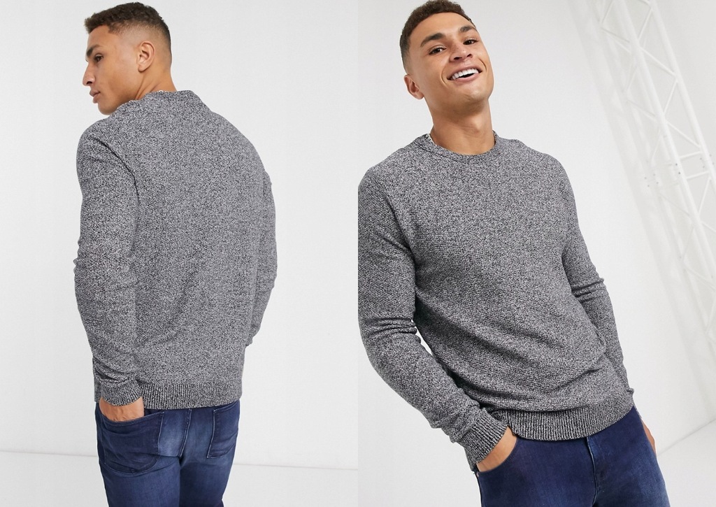 JACK & JONES TEKSTUROWANY SWETER XL