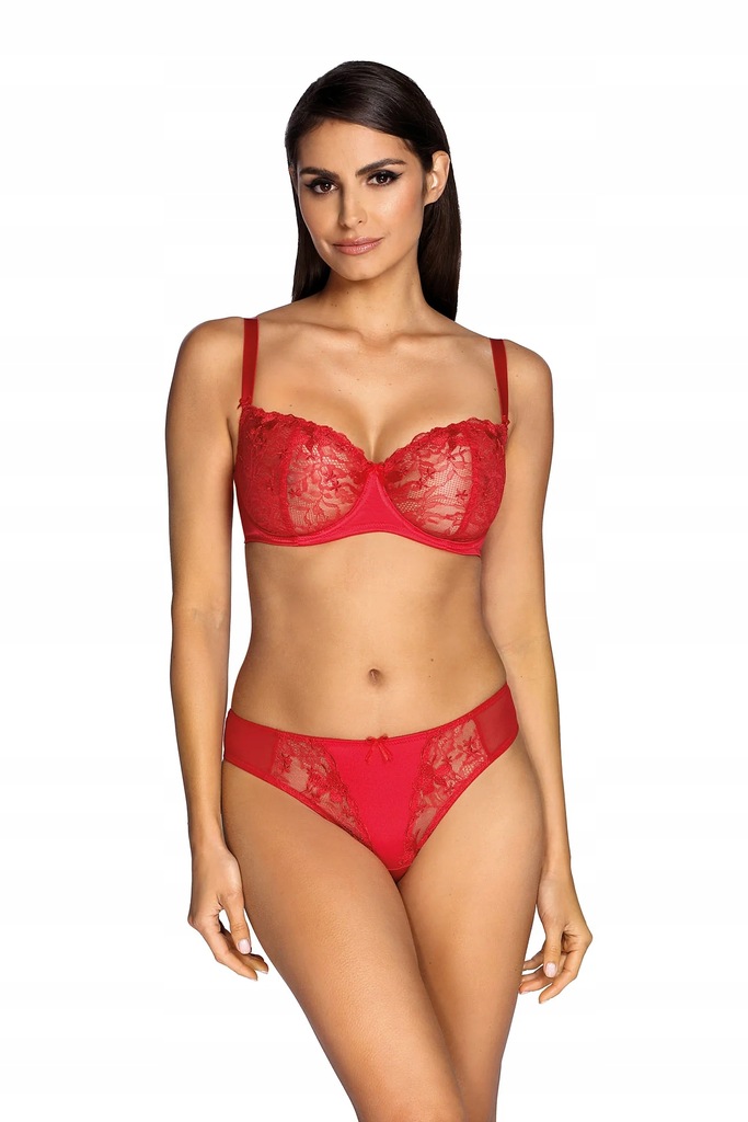 Biustonosz Aisha czerwony B139 Soft Balconette 65E