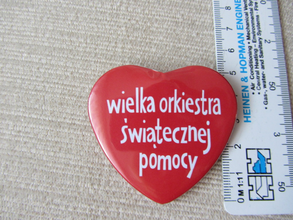 ♥♫ Przypinka serce LOGO WOŚP  ♫♥