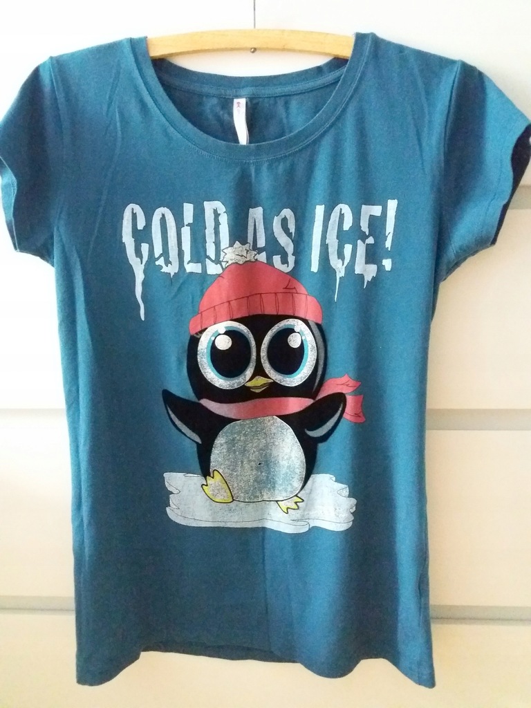 Koszulka T-shirt dziewczynka z PINGWINEM 12-14 lat
