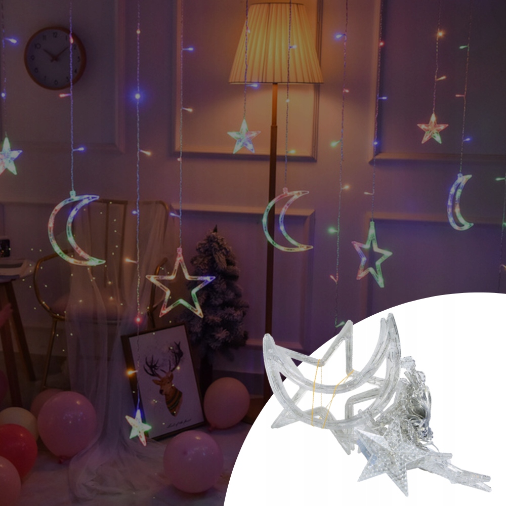 Купить Гирлянда световая завеса со звездами LED ЛАМПЫ: отзывы, фото, характеристики в интерне-магазине Aredi.ru