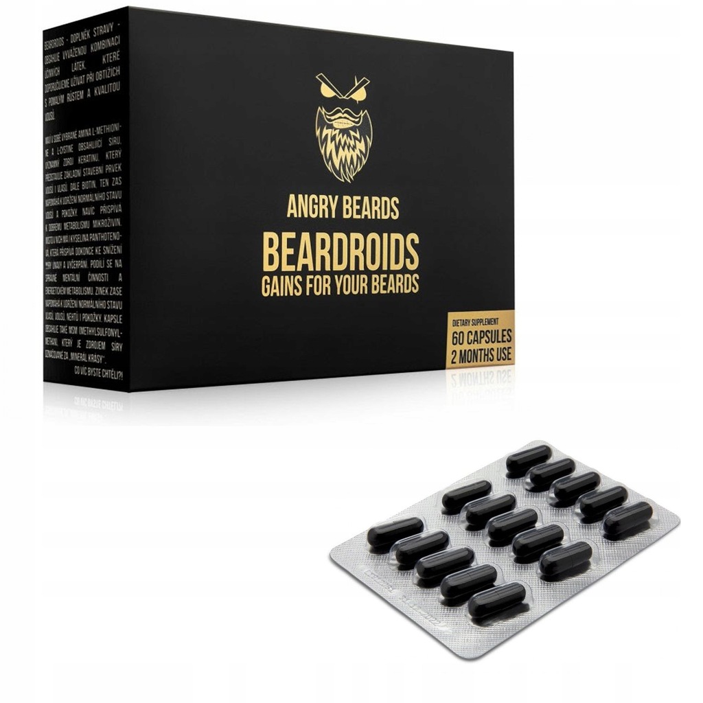 Angry Beards Beardroids - Witaminy na wzrost brody