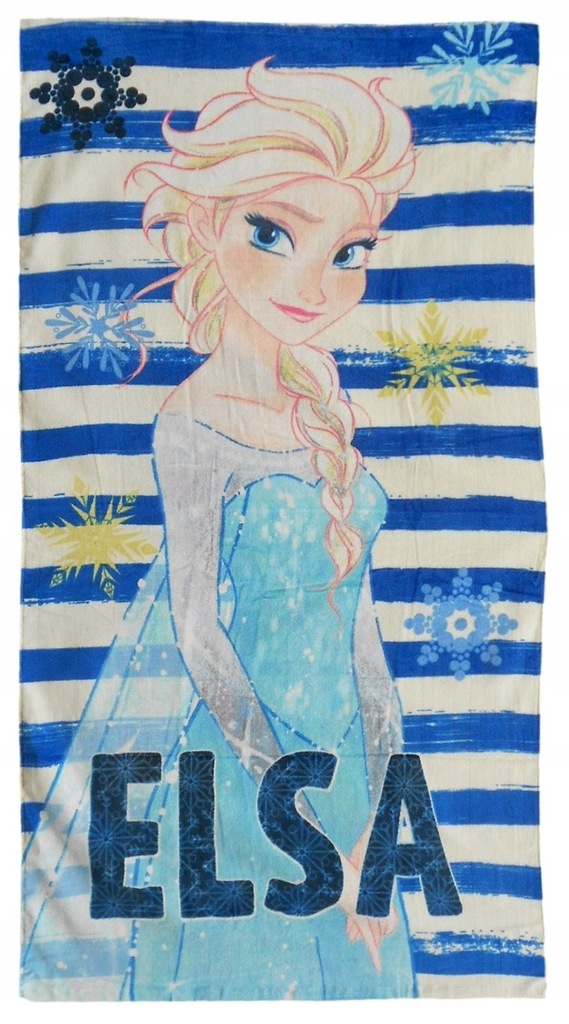 Ręcznik plażowy kąpielowy Frozen Kraina Lodu Elsa