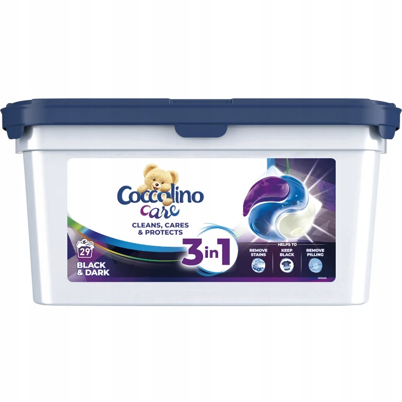 COCCOLINO Care 3in1 Kapsułki do Prania Czarnego Black & Dark 45szt