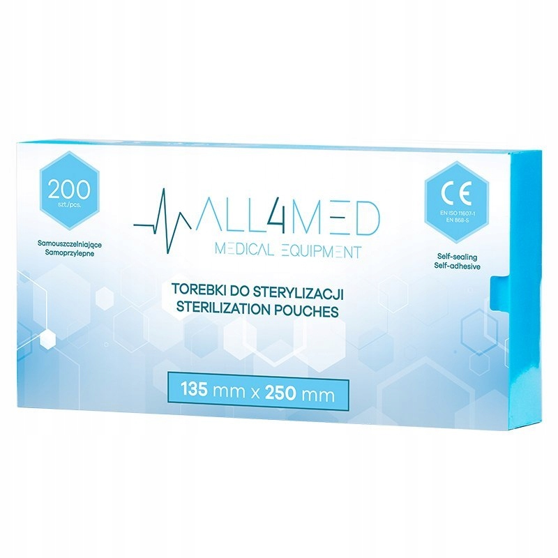 ALL4MED TOREBKI DO STERYLIZACJI W AUTOKLAWIE 135MM