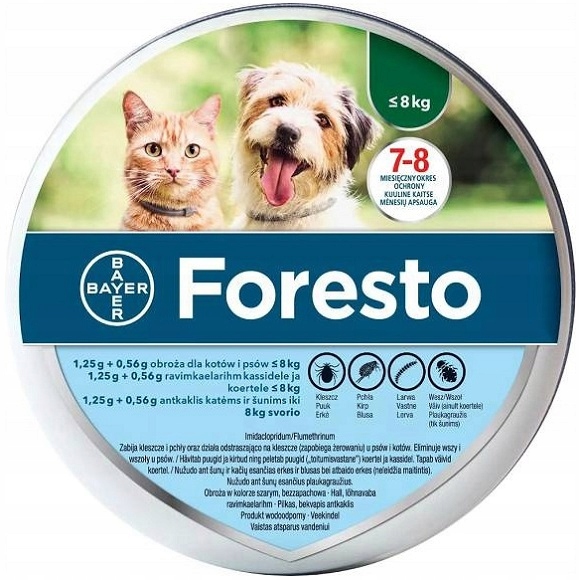 Foresto Obroża dla Psa i Kota do 8 kg